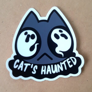 Cat's Haunted Vinyl Sticker