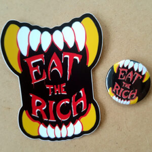Eat the Rich Button & Sticker Pack