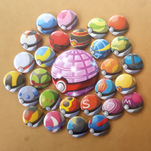 Pokeball Button Magnet Pack