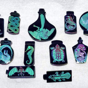Anodize-Diaphonize Wet Specimen Enamel Pins