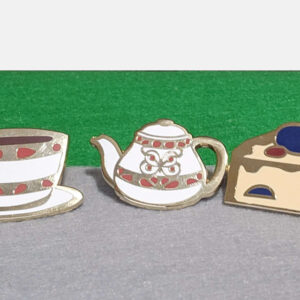 Tea Time 1" Hard Enamel Pin Set of 3